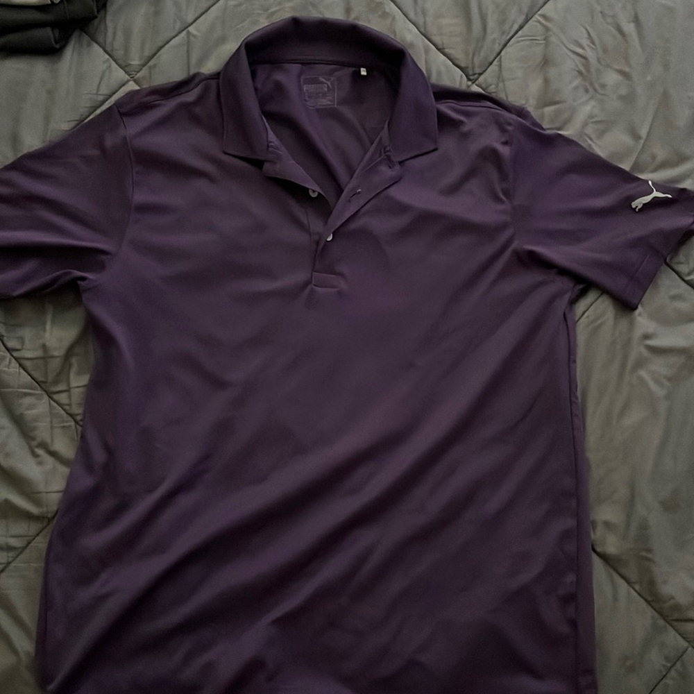 Purple puma golf polo